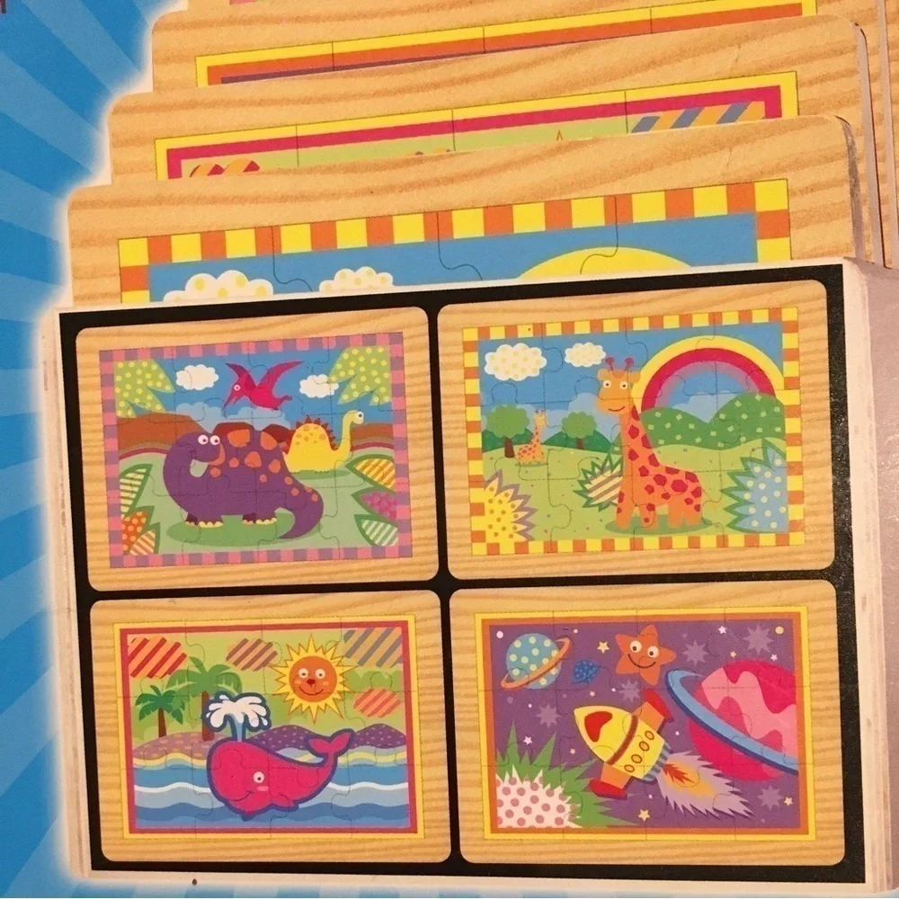 Creative Wood Wood Puzzle 4 Pack Wooden Puzzles Set